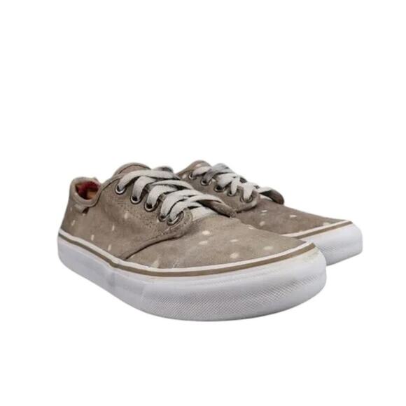 Vans Shoes Womens 6 Sneakers Camden Low Skate Casual Canvas Polka Dot Lace Up - Picture 1 of 12